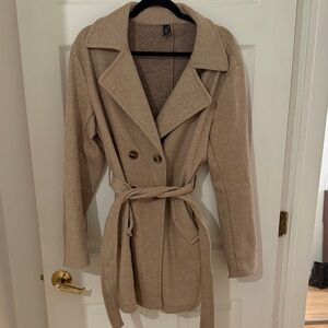Windsor Tan Double-Breasted Trench Coat
